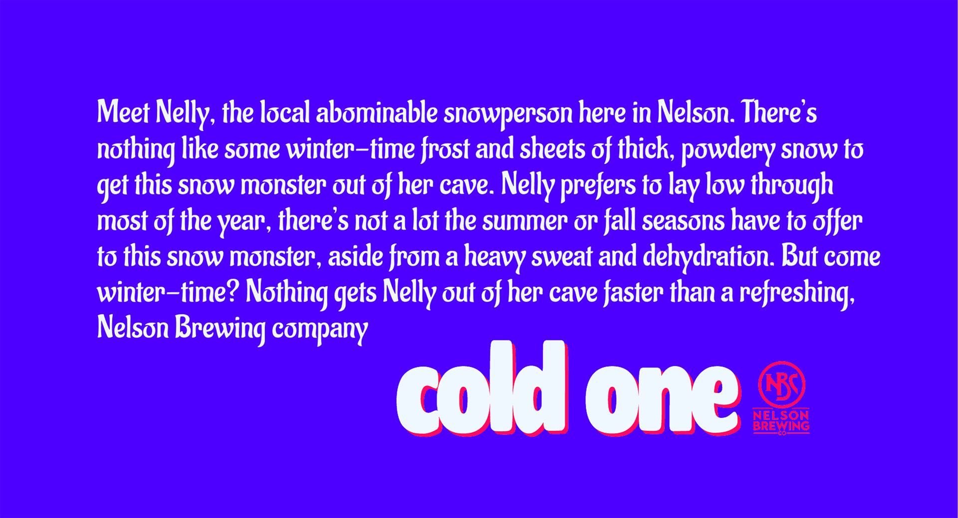 Label copywriting and typography for Nelson Winter Ale