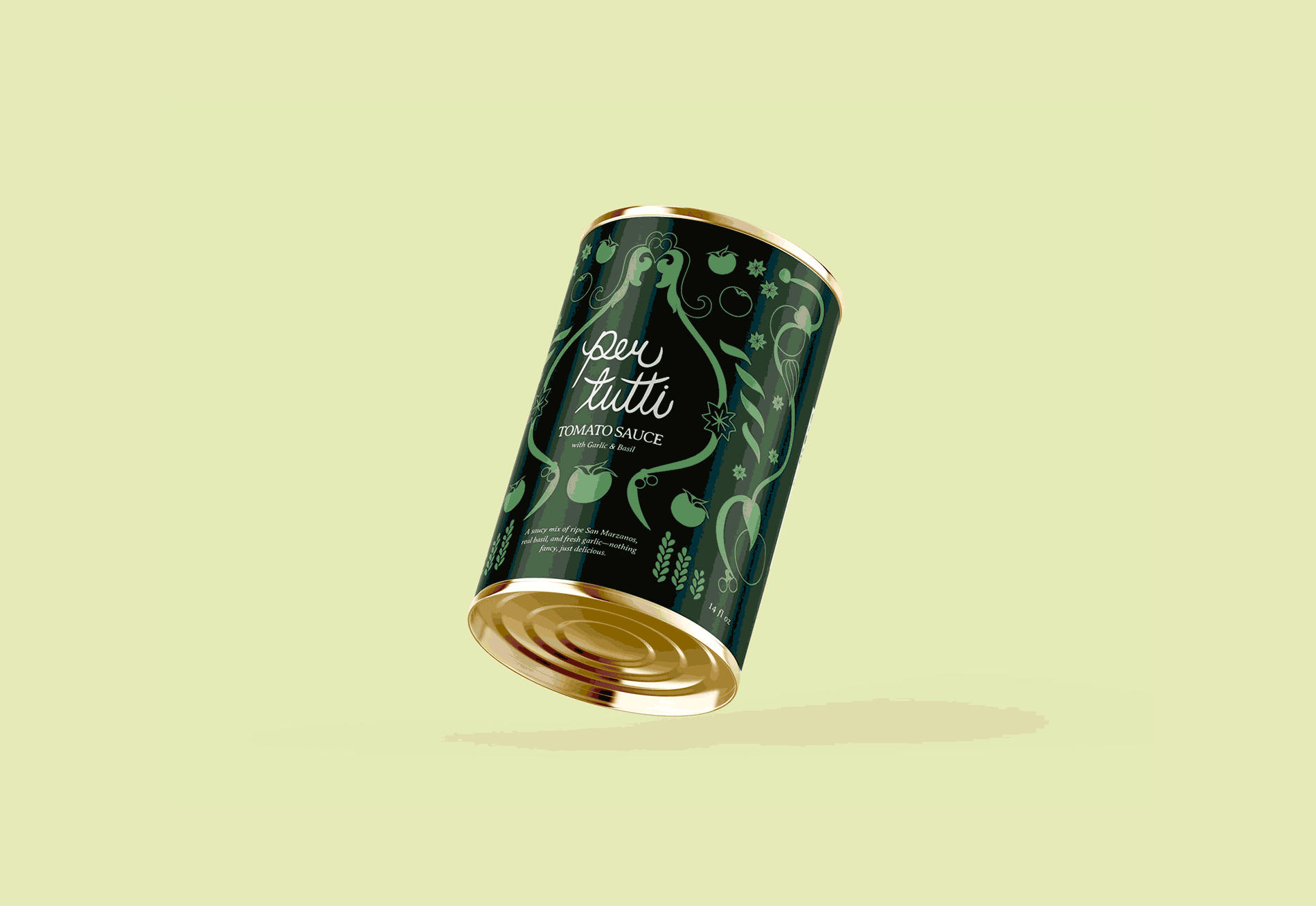 rotating gif of three different styles of tomato sauce cans