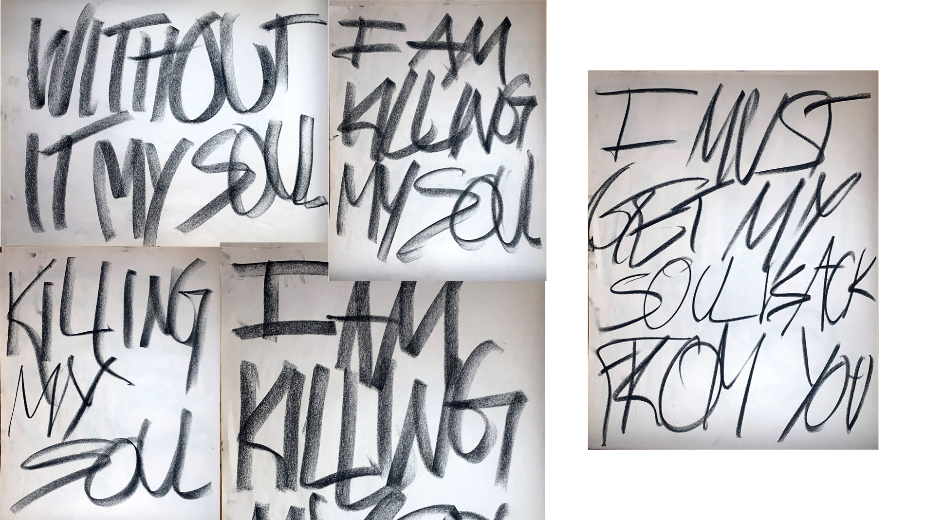 Case Study process with text scribbled in charcoal