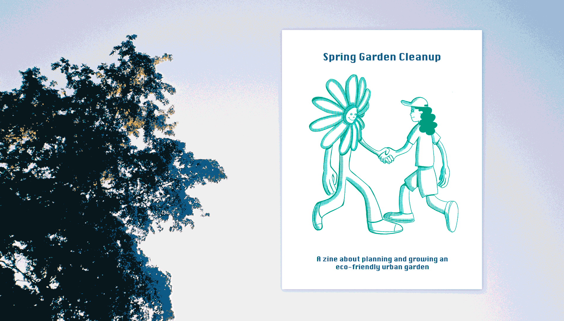 Animated gif of zine about gardening