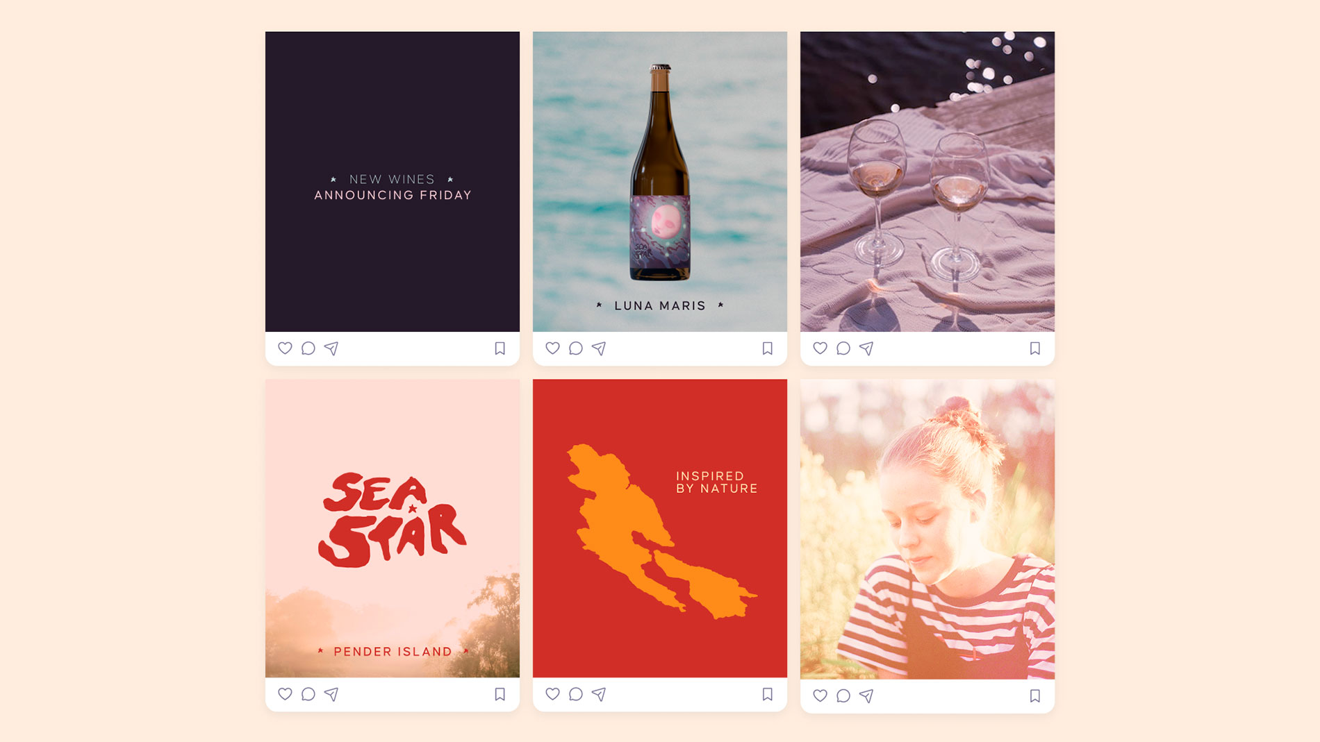 Sea Star Vineyard Social media brand layout
